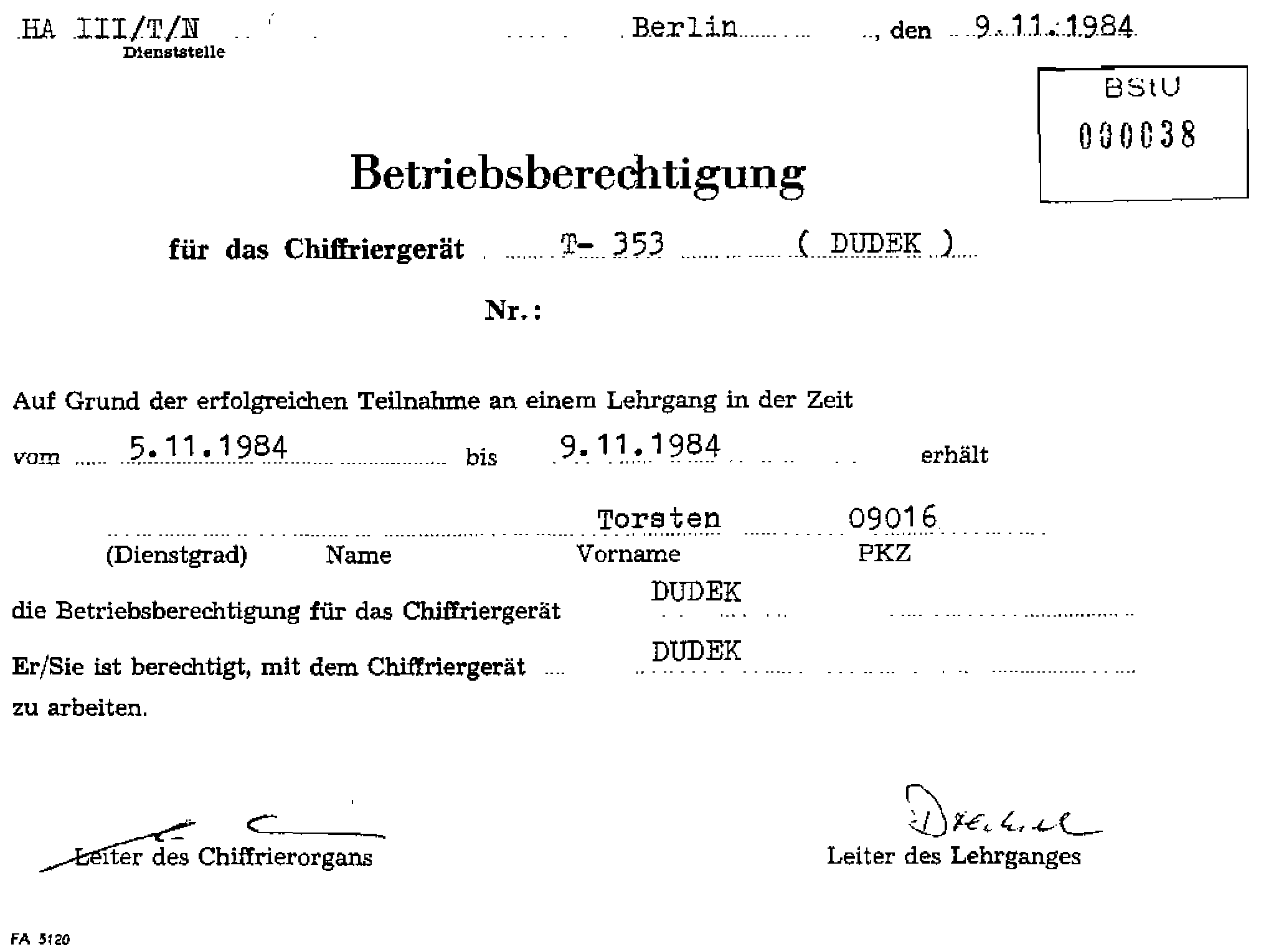 Betriebsberechtigung