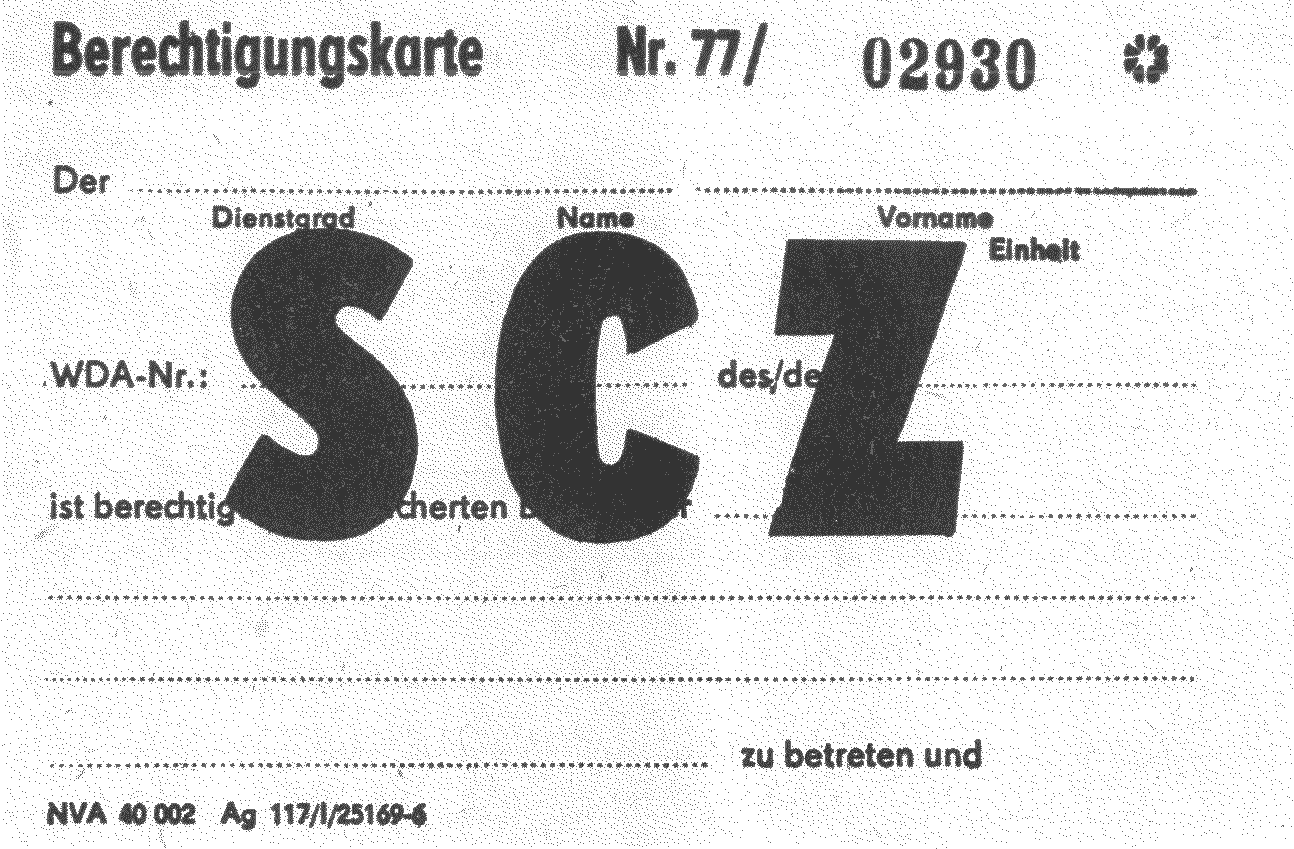 SCD Ausweis Vorderseite