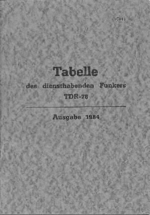 TDR-78 Deckblatt