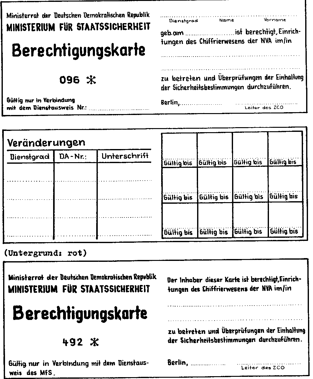 Berechtigungskarte