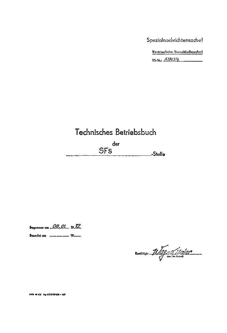 Technisches Betriebsbbuch