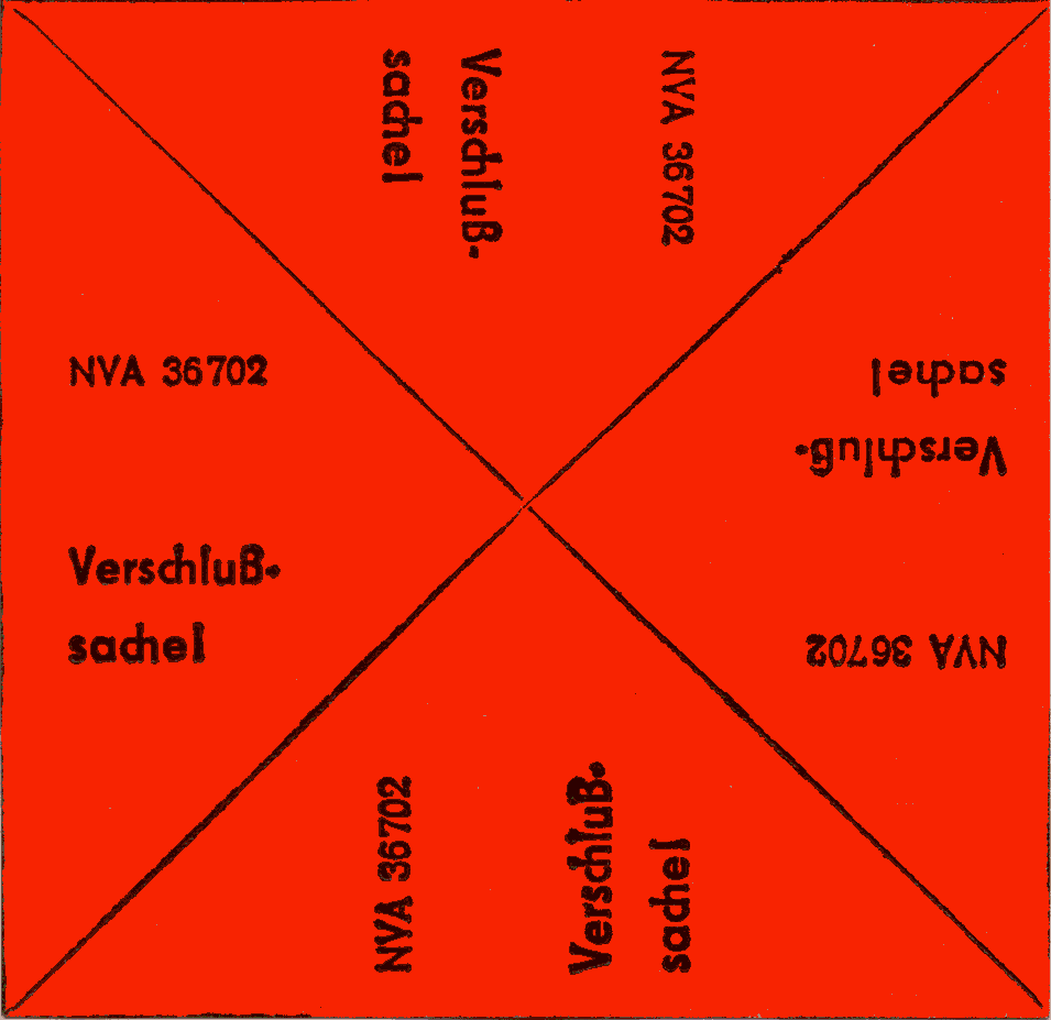 Vordruck rote VS Ecke