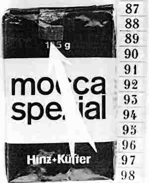 Päckchen Mocca Kaffee