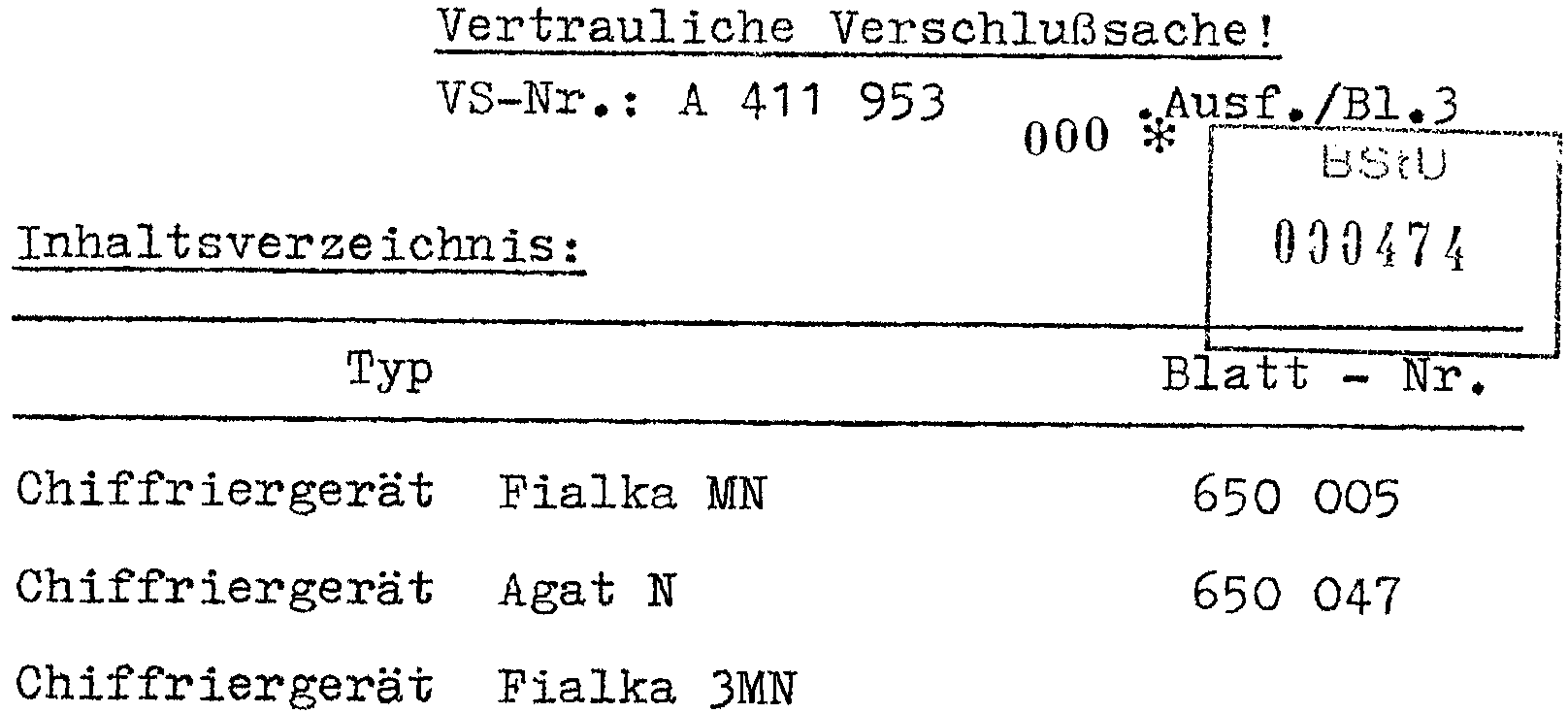 Auszug aus Katalog