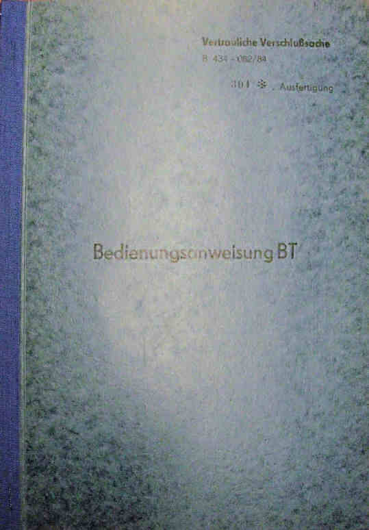 Bedienungsvorschrift BT