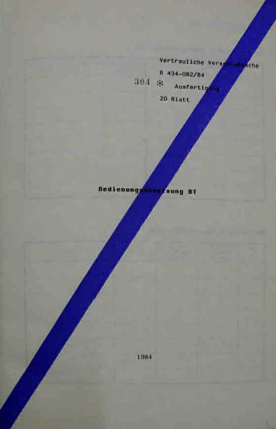 Bedienungsvorschrift BT