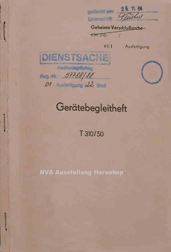 T-310/50 Gerätebegleitheft