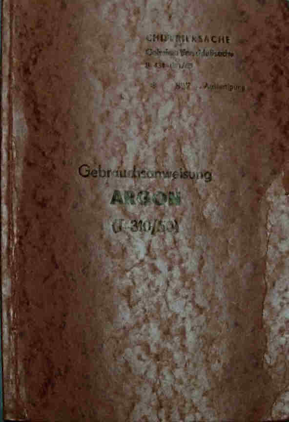 T-310/50 Gebrauchsanweisung