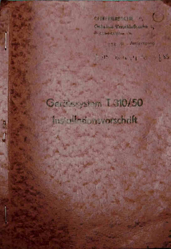 T-310/50 Installationsvorschrift
