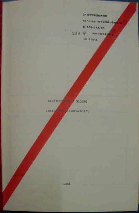T-310/50 Installationsvorschrift
