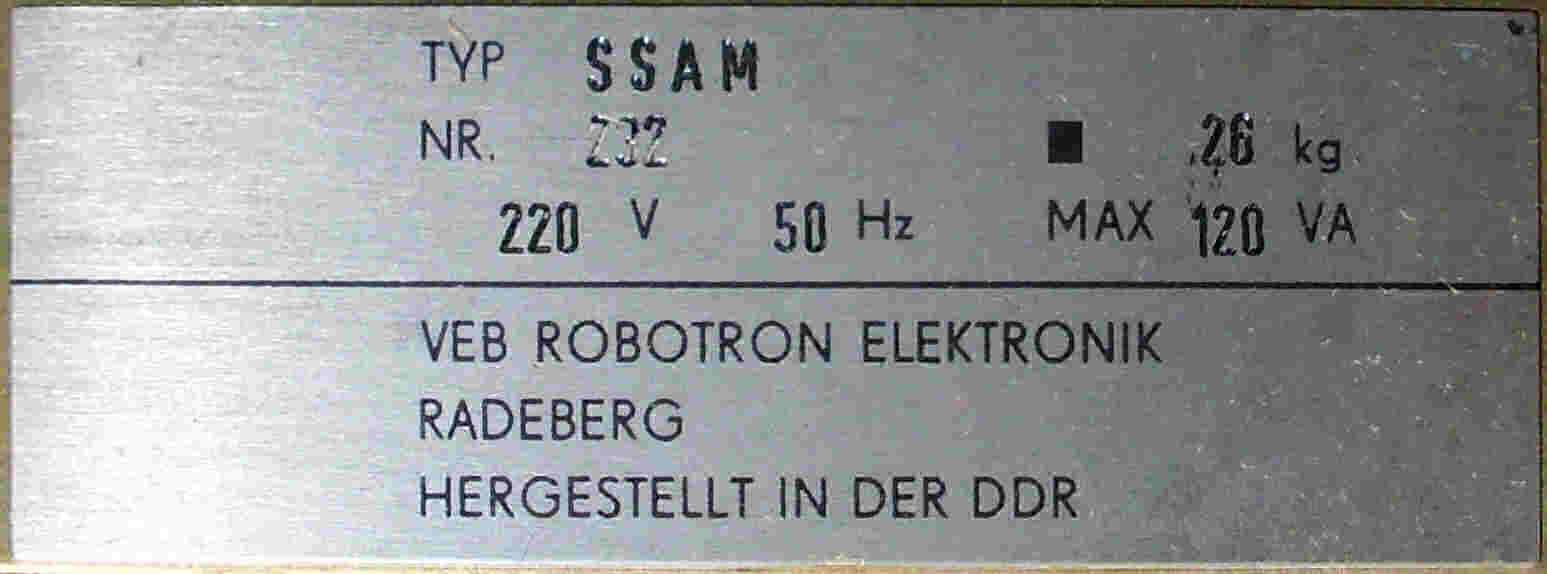 T-325 Typenschild
