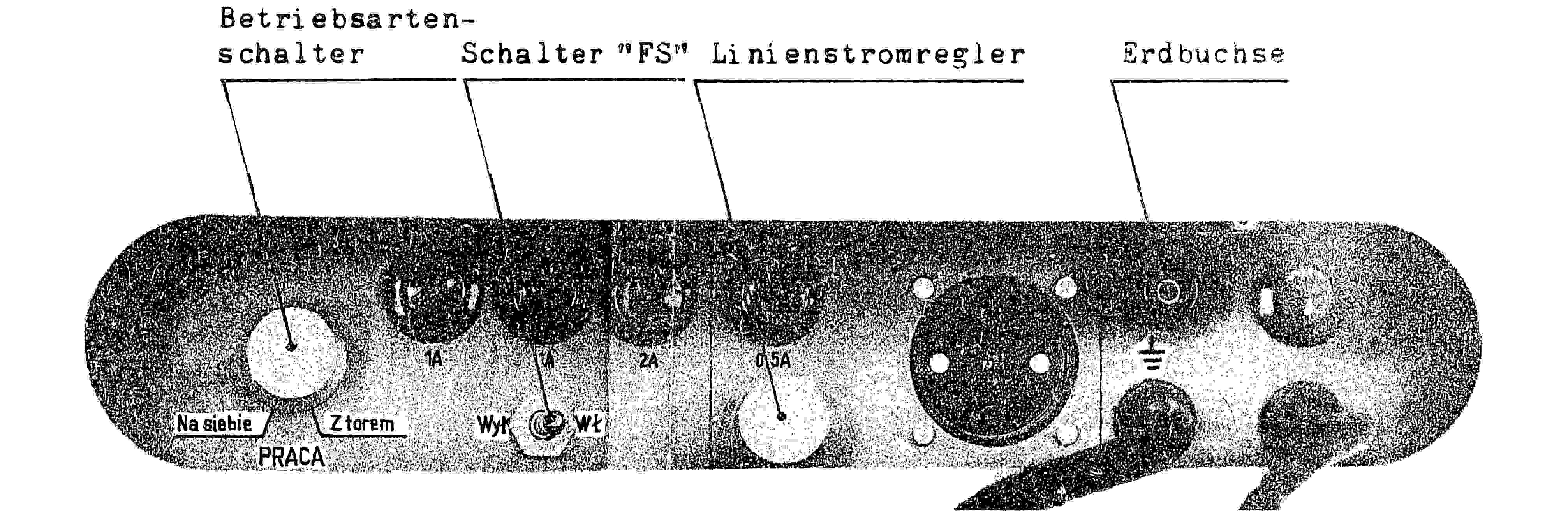 TgS-1S Foto, untere Bedienelemente
