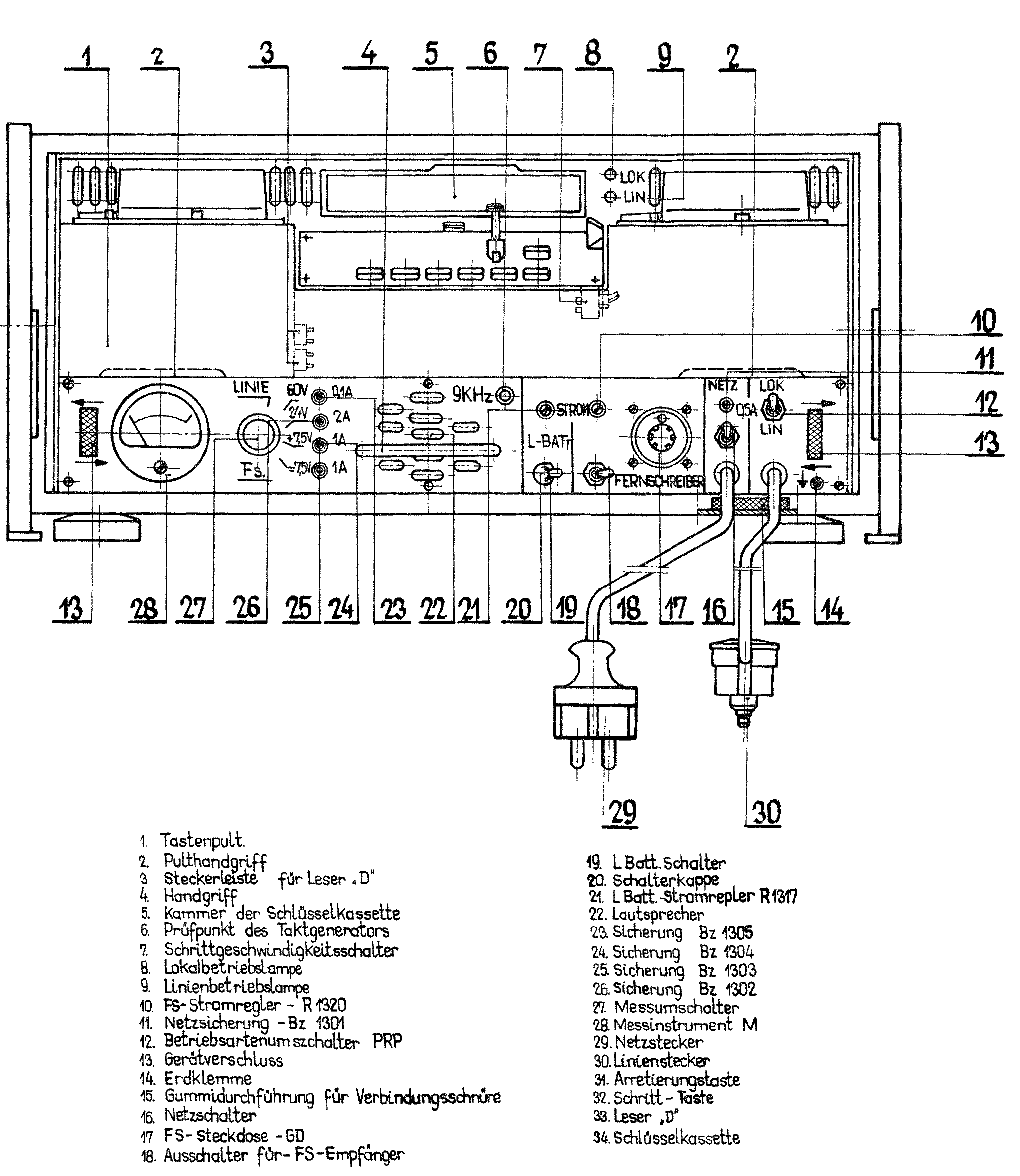 TgS-1M Zeichnung, Vorderansicht